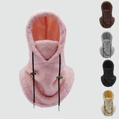 Bufanda para hombre y mujer, bufandas cálidas a prueba de viento, cuello de lana más grueso, sombrero, diadema para Otoño e Invierno