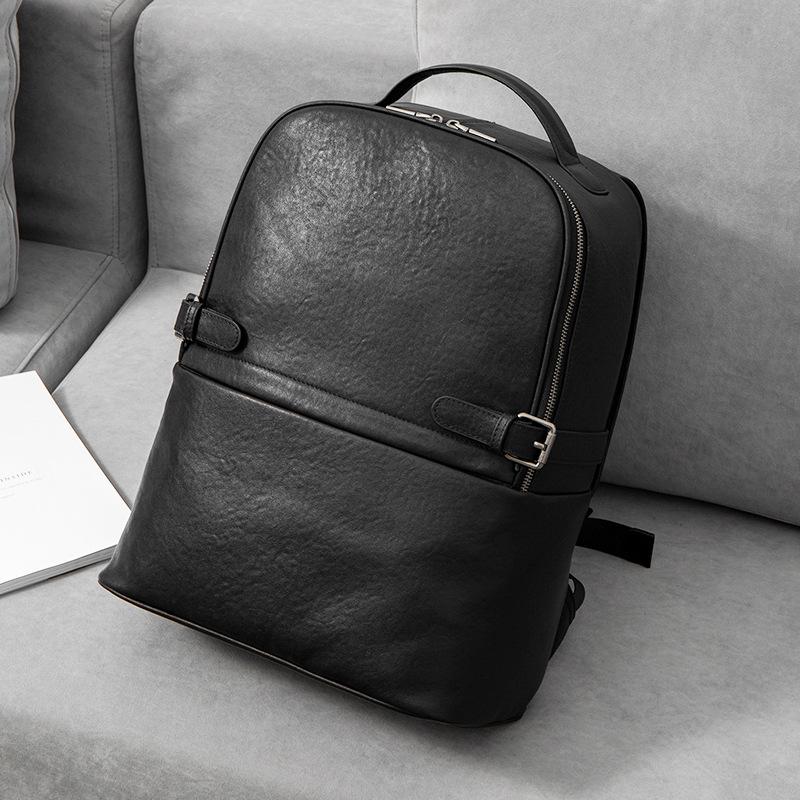 Genuine Leather Backpack Men's Business Bag Fashion Top Layer Cowhide Backpack Casual Men's Computer Backpack
