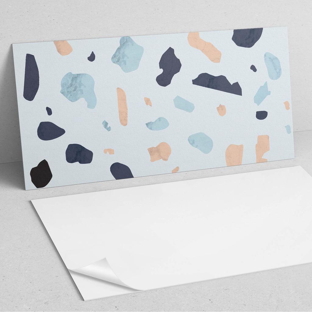 Panel Samoprzylepny Z Grafiką Do Jadalni Pcv 100X50 Cm Abstrakcyjny Wzór Kamieni