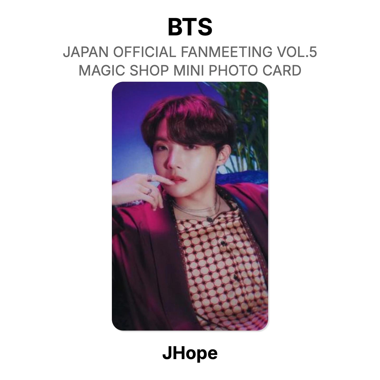 BTS JAPAN OFFICIAL FANMEETING VOL.5 MAGIC SHOP MINI PHOTO CARD Official Photocard J-Hope