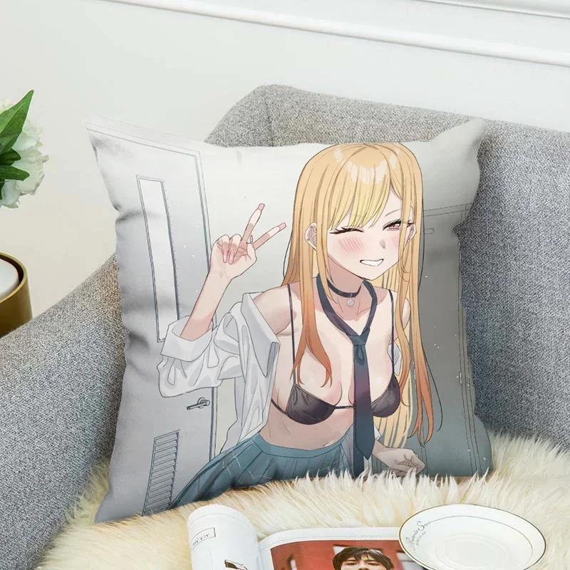Kissenbezüge Kitagawa Marin Paar Kissen Kissenbezüge 50x50 Dekokissen für Sofa Autodekoration Kissenbezug Luxus Anime