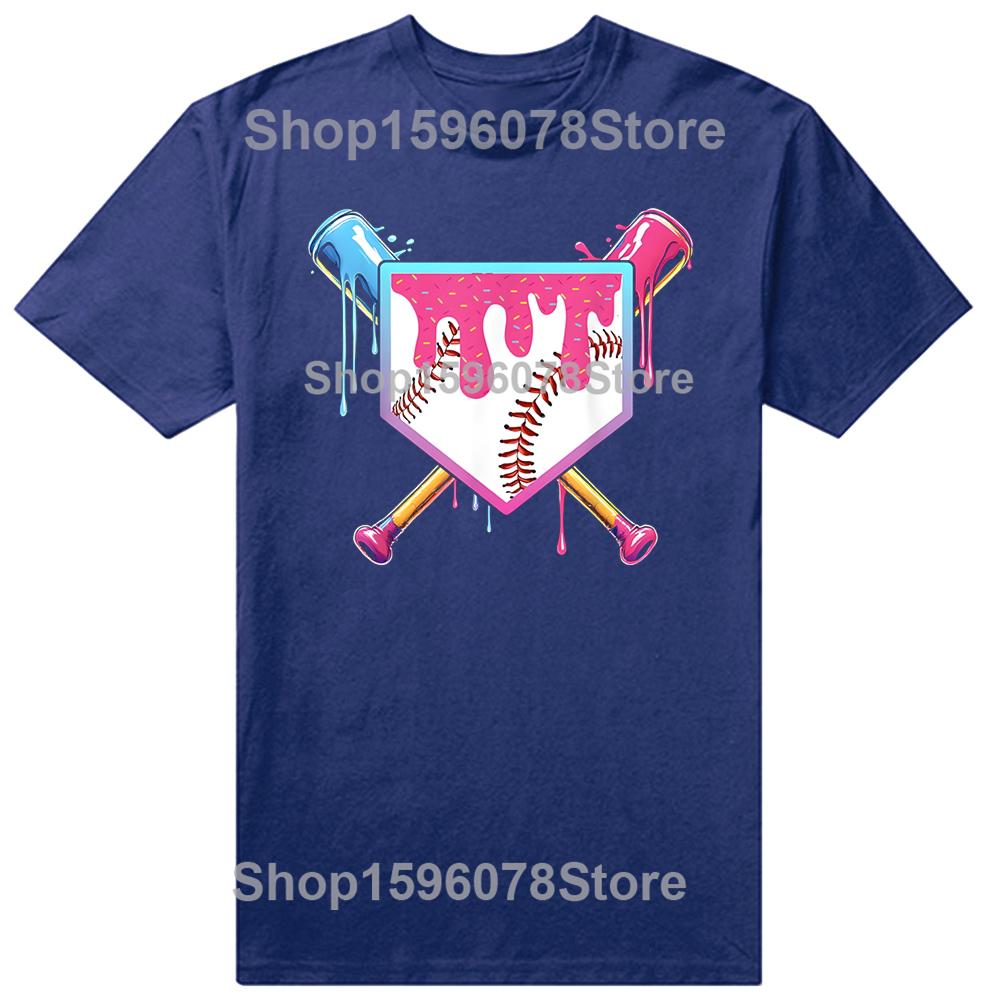 Funny Baseball Ice Cream Graphic T Shirts Unisex Unisex Pure Cotton Humor Streetwear Tee Shirt Short Sleeve Unisex Loose Clothing