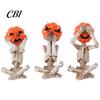 Resin Pumpkin Decor 3 Pcs Halloween Skeleton Statue, Hear See Speak No Evil Head Distressed Craft Figurine, Spooky Skull Ornament for Mantel,