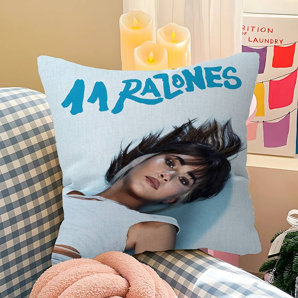 Sängerin A-Aitana Ocaña Büro Kissen Kissenbezug Auto Kissenbezug 45x45CM Lendenkissenbezug Sofa Kissenbezug