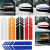 2 Stück Universal Auto Aufkleber Nicht Verblassend Mode Farbe Streifen Autoaufkleber Rennstreifen Seiten-Rückspiegel Dekor Aufkleber