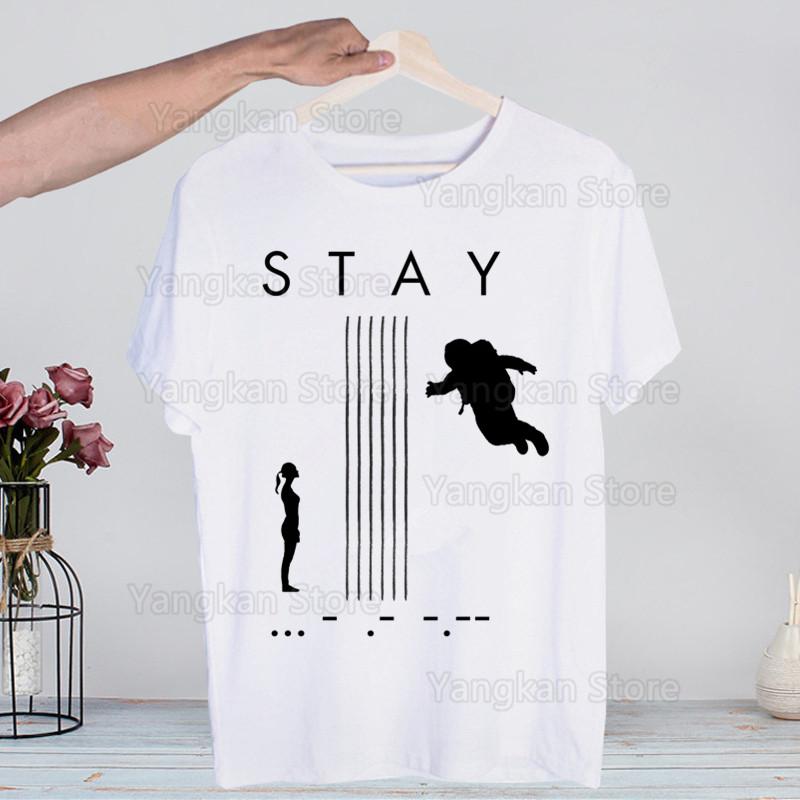 

Interstellar Cooper Science Fiction Film Endurance Stay T-shirts Summer Hip Hop Tshirt Streetwear t shirts Short Sleeve Tops XL