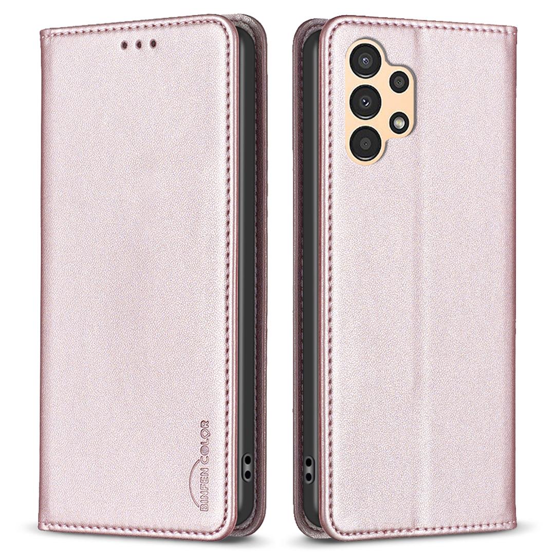 

BINFEN COLOR BF18 Phone Case for Samsung Galaxy A23 4G/A23 5G (Global Version)/M23 5G/F23 5G/M13 4G,PU Leather Stand Card Slots Cover Rose Gold