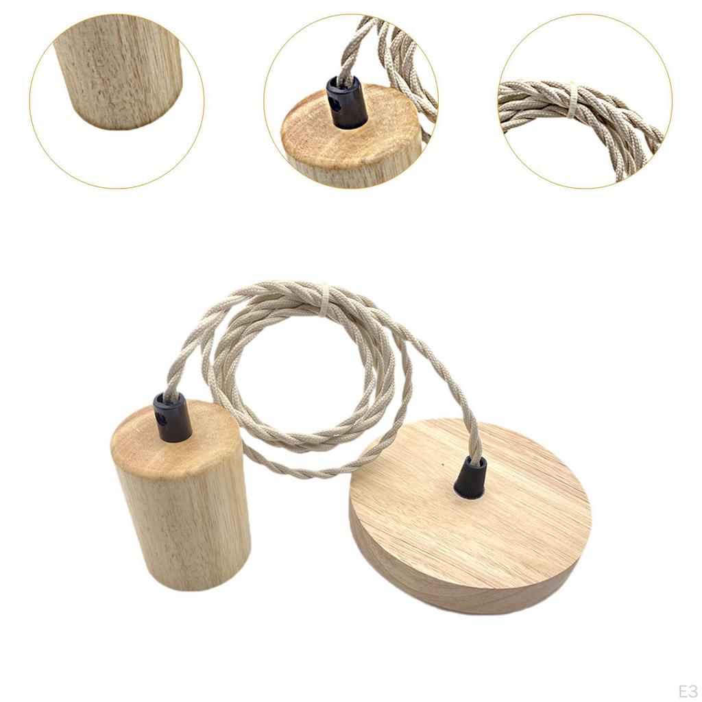 Pendant Light Cord Hanging Vintage Lamp Fitting for Bedroom