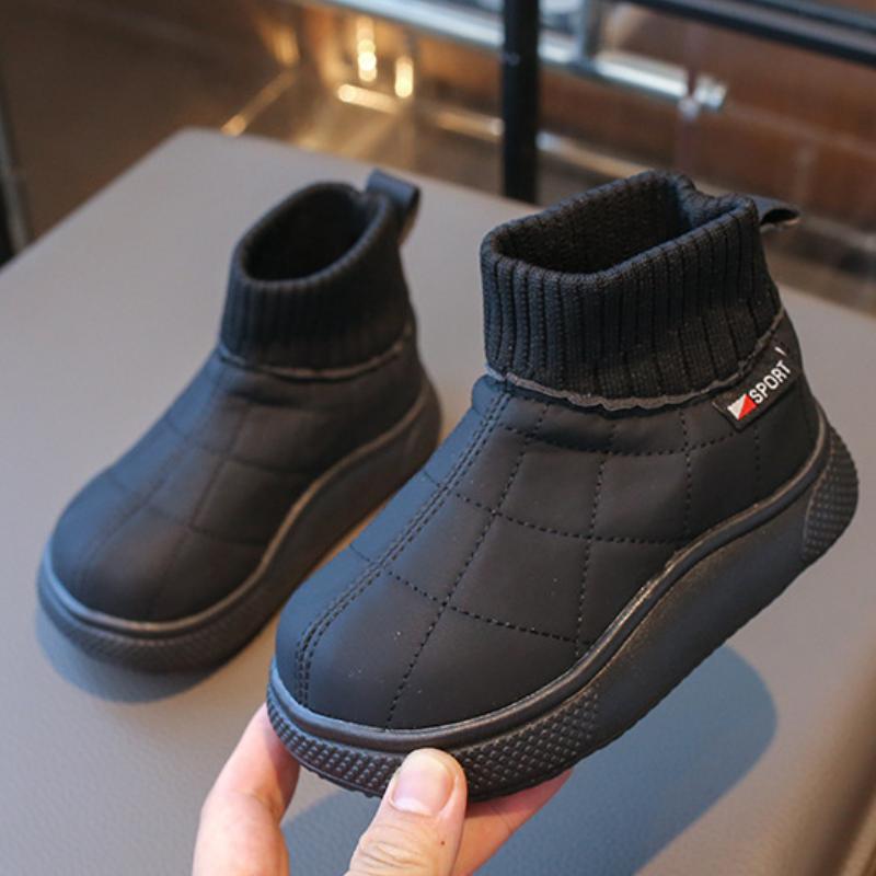 Winter New Fashion Casual Child Sneakers Simple Thick Stylish Versatile Girl Shoes Comfort Warm Boy Shoe Thick Soled Cotton Shoe