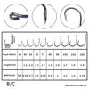 100/500pcs Steel Barbed Fish Hook Rustproof Carp Circle Hooks Baits Holder Hook