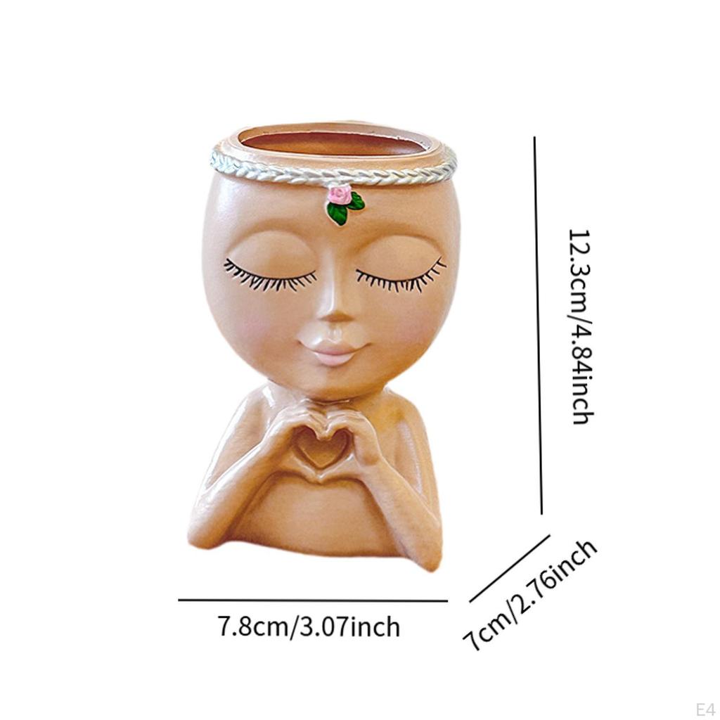 Girl Pen Holder Decorative Item Gift Functional Desk Storage Makeup Brush Container for Bedroom