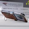 Samsung Z Flip6/7/5 Electroplated Leather Stand Case - Anti-Fall Protective Cover