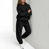 Women's Fashion Casual Long-Sleeve Solid-Color Hooded Cardigan With Zipper Top And Pants Two-Piece Set