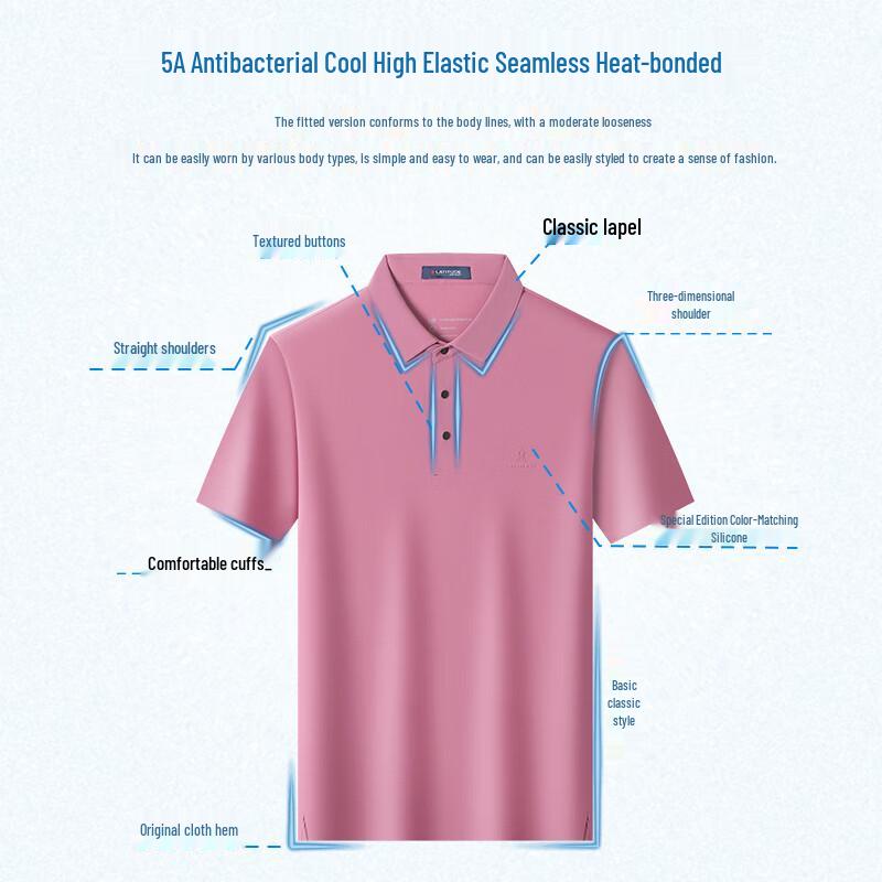 MONTAGUT Men's Summer Short-Sleeve Polo Shirt