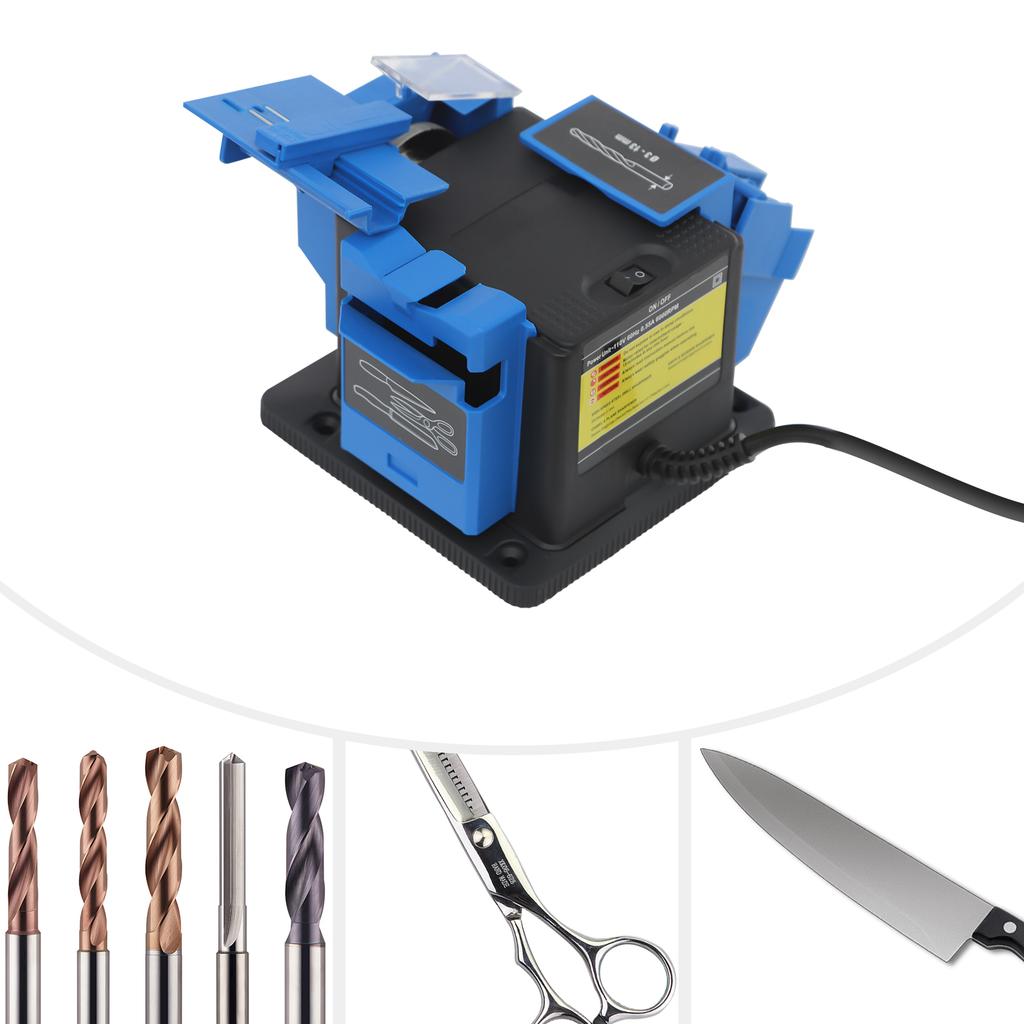 1350rpm Efficient Multifunctional Drill Bit Grinder, Adjustable Angle Electric Sharpener for Homes, Restaurants & Repair Shops