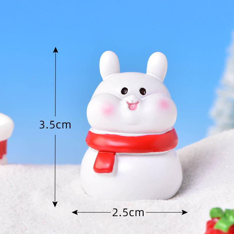 Cartone Animato di Natale Animale Maiale Pupazzo di Neve Albero di Natale Albero di Natale Decorazione Scena di Neve Accessori Palla di Cristallo
