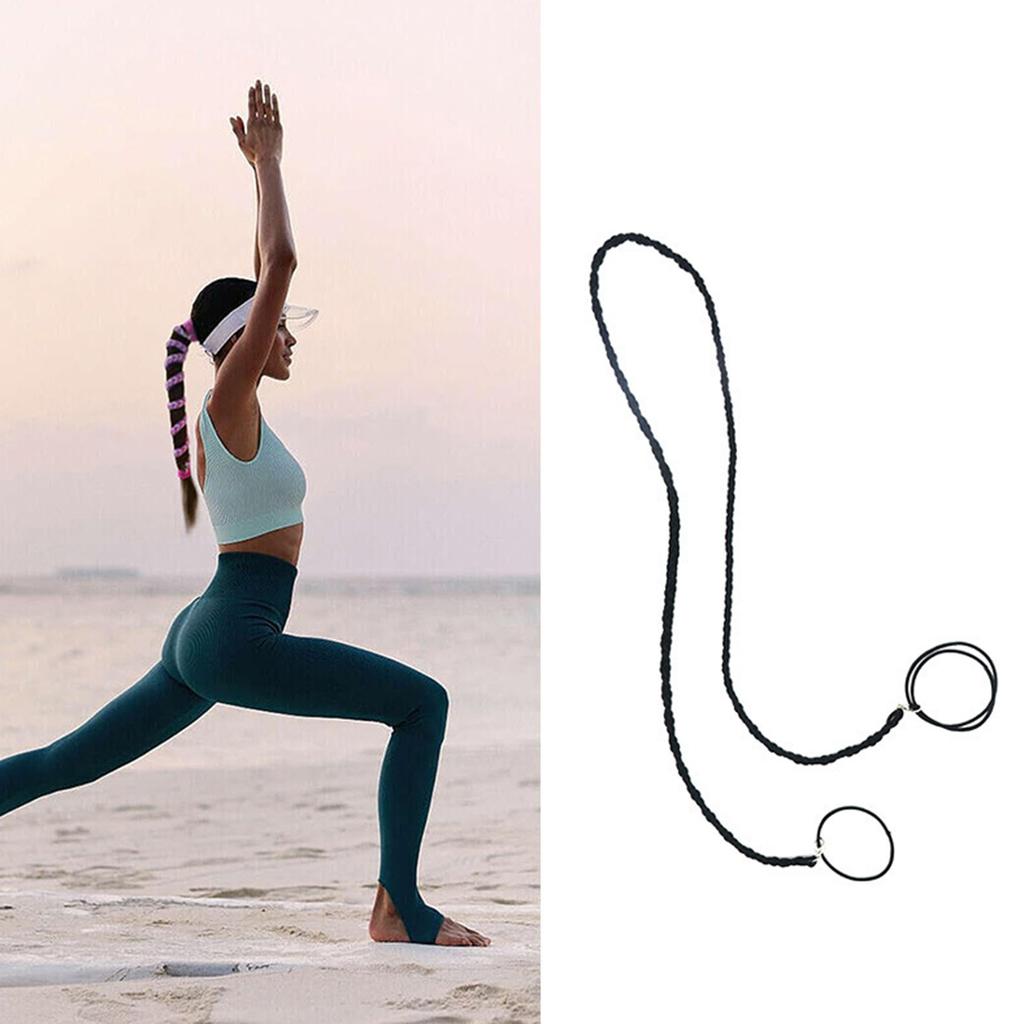 Elastic Braided Hair Tie for Sport Spiral Ponytail Holder for Long Hair Popular Nylon Hair Elastic for Gym Swim Dive