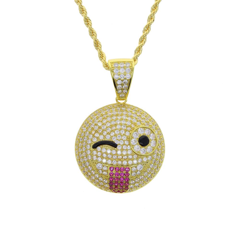 

2022 Хип-хоп Подвеска-ожерелье Призрачное лицо для женщин - Европейская и американская трендовая бижутерия