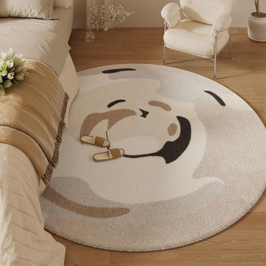Kruhový koberec do obývacího pokoje v čínském stylu Silná pohovka Koberec na konferenční stolek Ložnice Plyšová podložka na podlahu