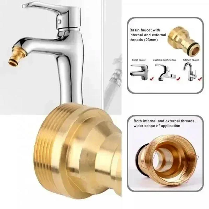 1/2/5PCS Universal Brass Tap Kitchen Adapters Faucet Watering Garden Tools Tap Connector Mixer Hose Adaptor Basin Fitting