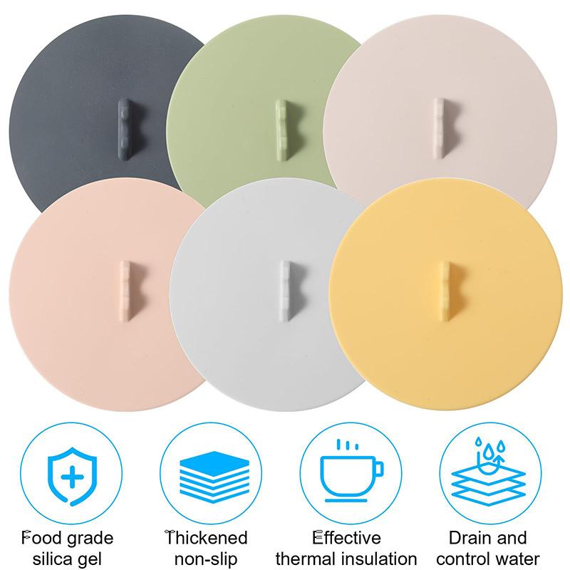 Creative Silicone Cup Cover Anti-Overflow Suction Cap For Ceramic Glass Mug Bowl Heat-Resistant Sealed Lids Cover Tea Coffee Lid