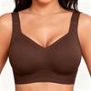 Womens Plus Size Seamless Wireless Bra With Removable Pads For Large Breast