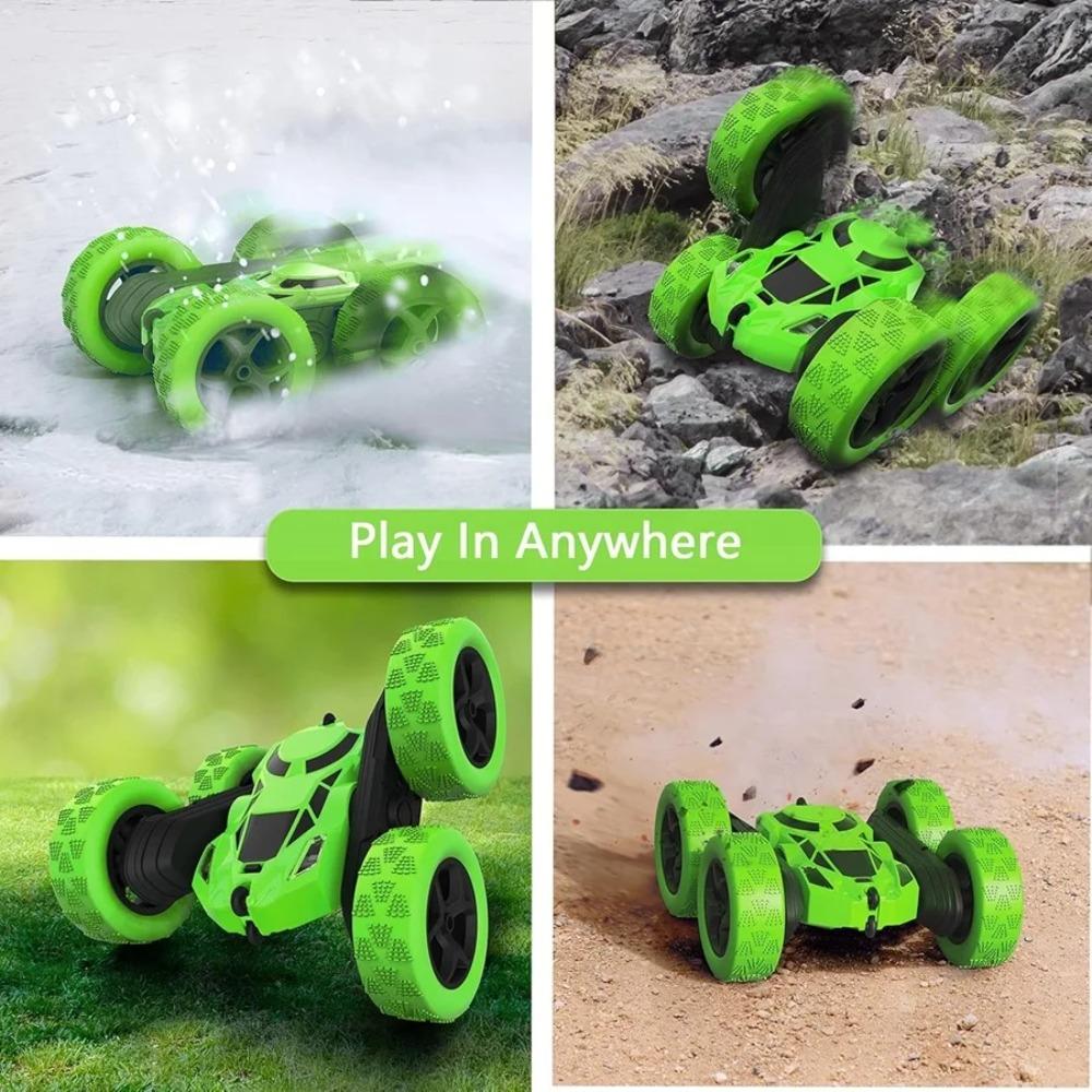 Remote Control Car, RC Cars Toys for Kids, 4WD Stunt Car with LED Lights 360° Flips, Drift Racing Electric Toy Gift for Boy Girl