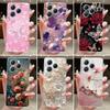For Infinix Hot 40 Case Clear Silicone Luxury Aesthetic Butterfly Flower Soft TPU Back Cover Infinix X6836 X6837 Hot 40 Pro Case