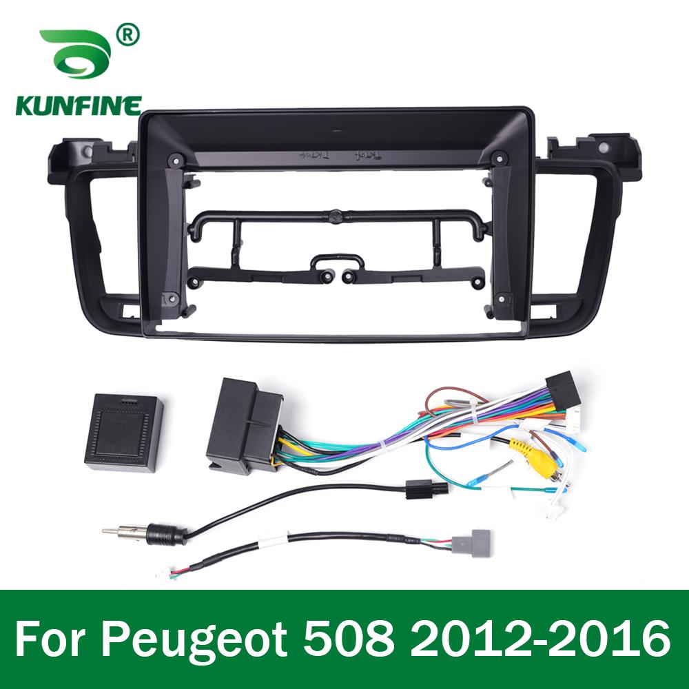 Car GPS Navigation Stereo For Peugeot 508 2012-2016 Radio Fascias Panel Frame Fit 2Din 9 inch In Dash headunit screen