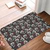 Roses Flower Skull Pattern Doormat Mat Anti-Slip  Bathroom Kitchen Garden Rug Carpet 40*60cm