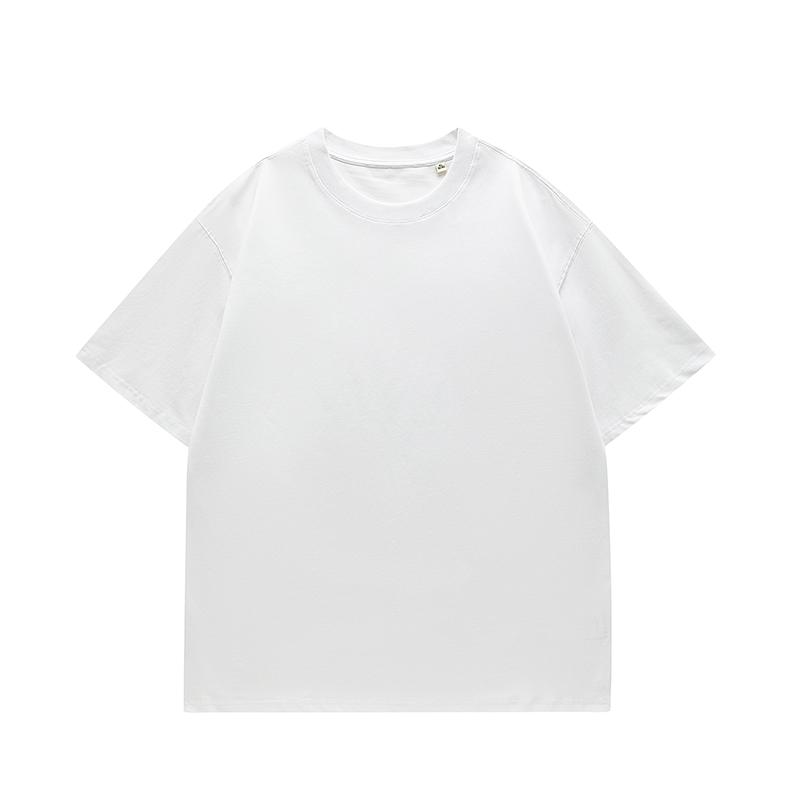 Heavy Cotton 310g 26 Summer Loose Sports Round Neck T-shirt for Men