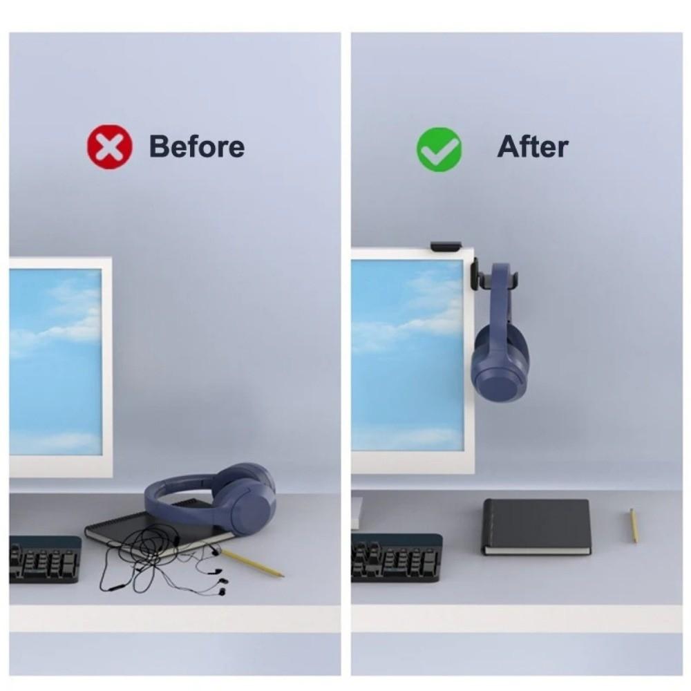 Universal Earphone Stand Hanging Headphone Bracket Headset Hanging Hook  PC Monitor Wall Hook
