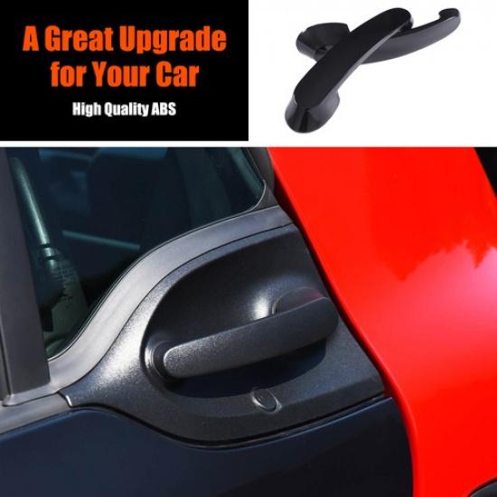 Glossy Piano Black Exterior Door Handle Trim For Smart Fortwo 453 2016-