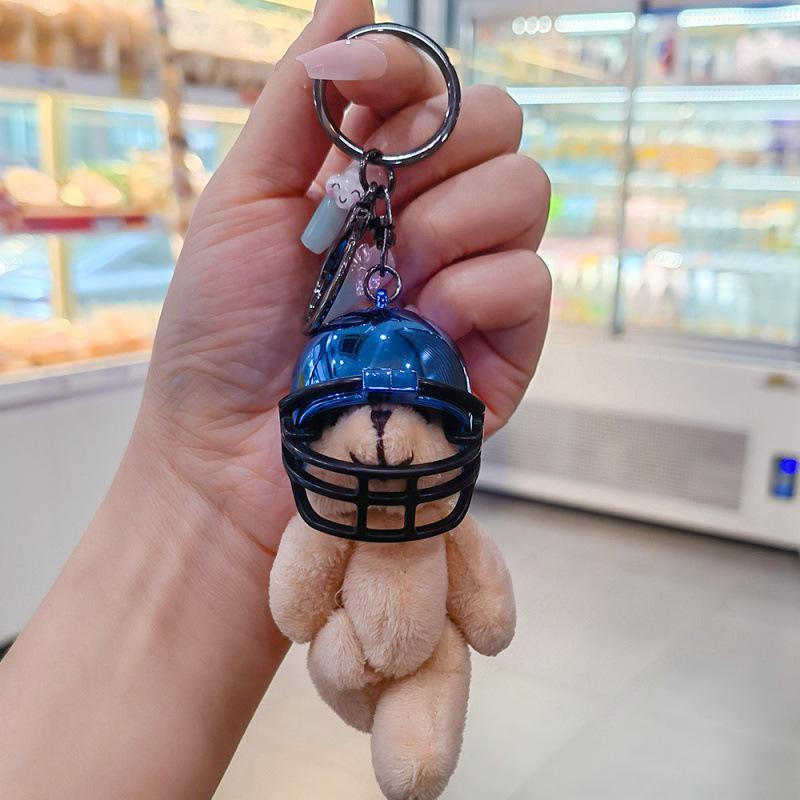 

Mecha Cartoon Helmet Keychain Lobster Clasp with OPP Bag Packaging