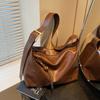 Premium Large Capacity Tote Bag Women's New Messenger Bag Winter Retro Maillard Shoulder Bag