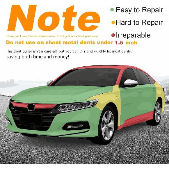 Dent Puller, 7 Pack Car Dent Puller, Suction Cup Dent Removal Kit For Paintless Dent Repair - Auto Body Repair Tool For Dents, Doors, Objects Moving