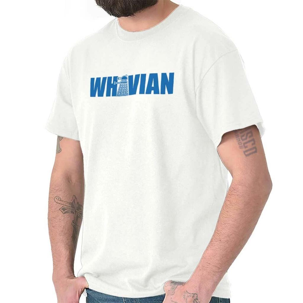 Whovian Doctor Time Travel Police Box Show Womens or Mens Crewneck T Shirt Tee