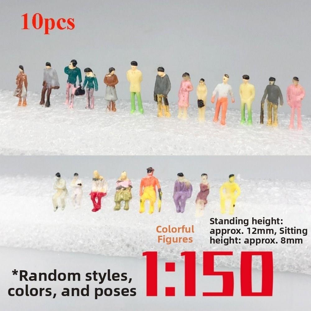 10/50pcs 1:25/1:30/1:300 Scale Model Building People Mixed Color Assorted Poses Train Scenery Passengers Multistyles