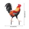 Acrylic Rooster Garden Decoration Stake with Weatherproof Features for Yard and Lawn Use to Create a Welcoming Outdoor Space