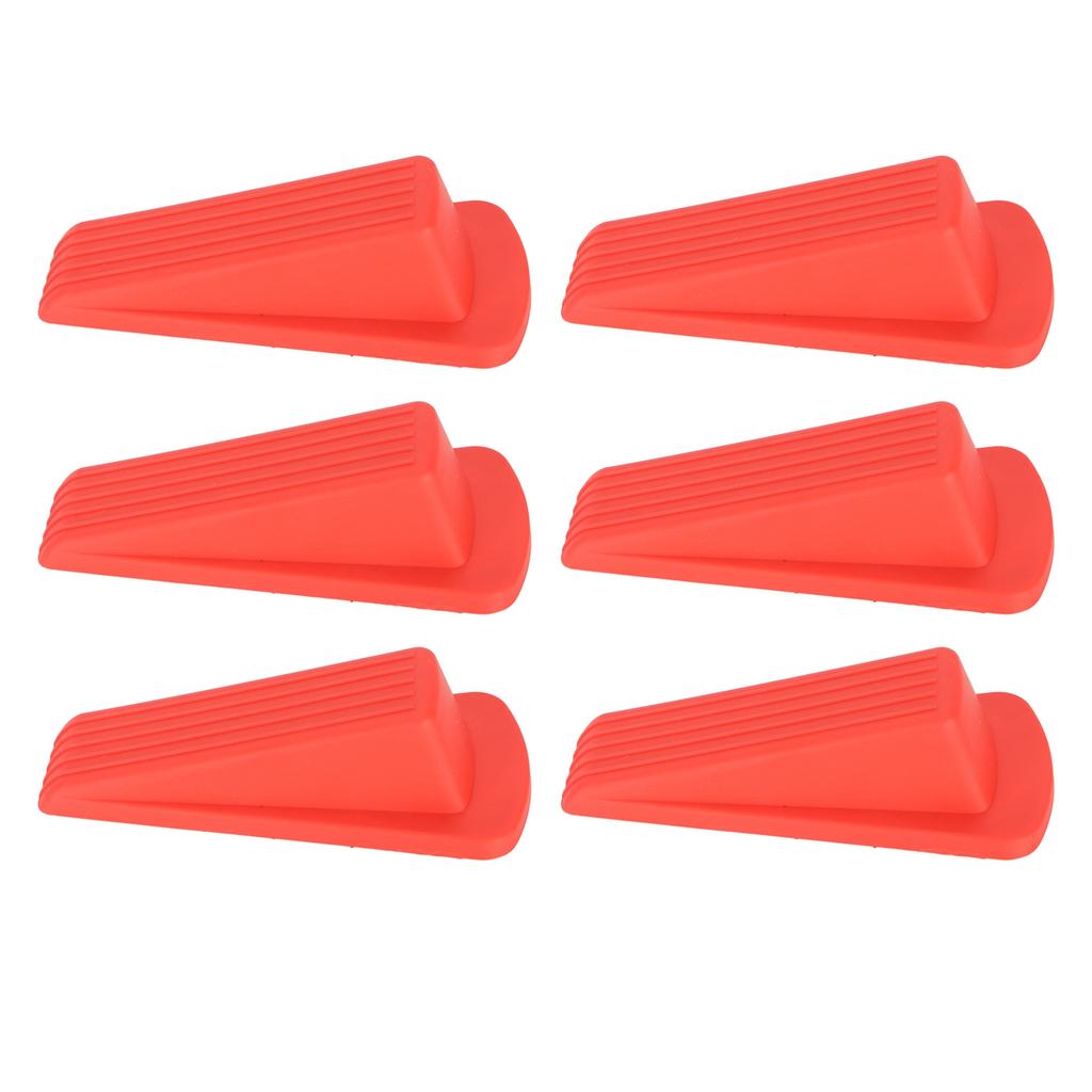 6pcs Door Stop Wedge Scratch Proof Slip Resistance Stable Base Stackable Door Wedge Stopper for
