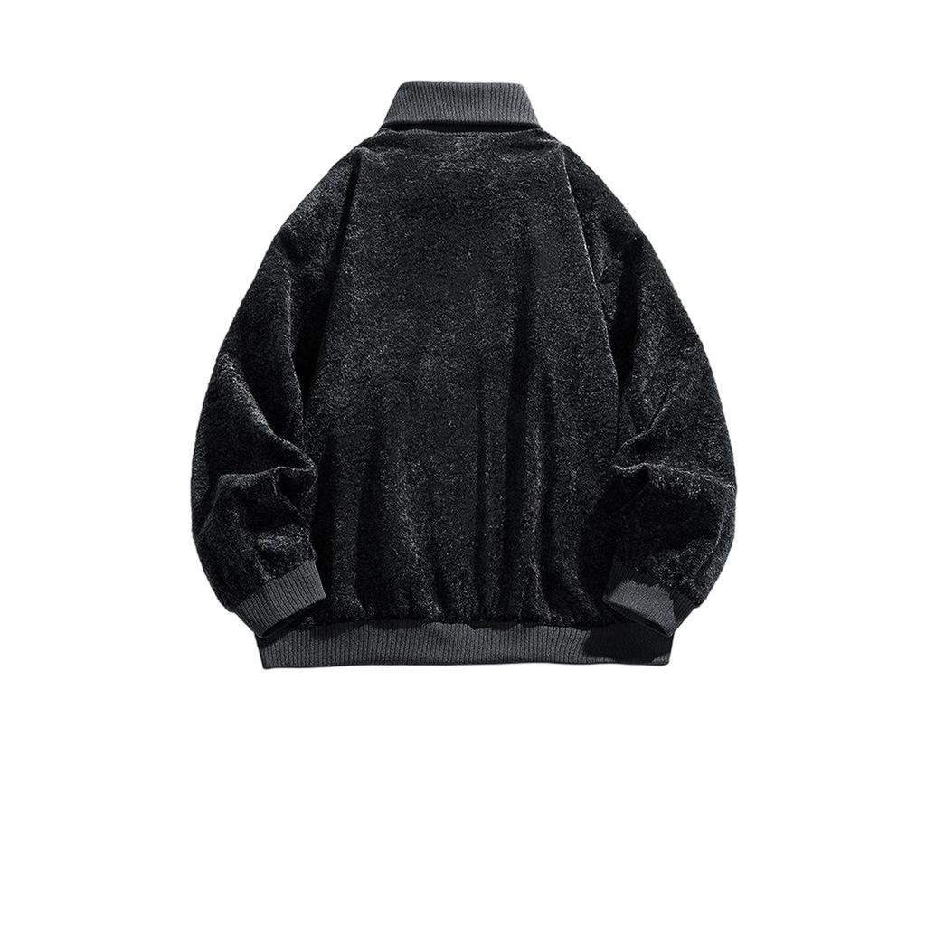 Men's Large Size Baseball Coat More Relaxed Leisure Hairy Jacket