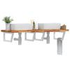 Vidaxl Wall Shelf Under Sink, Steel and Solid Acacia Wood