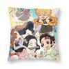 Demon Slayer Kimetsu No Yaiba Kissenbezug Weicher Polyester Kissenbezug Geschenk Kissenbezug Hülle Zuhause Reißverschluss cm