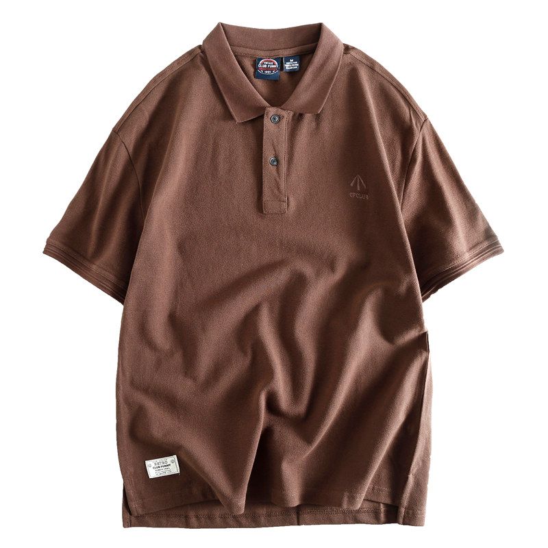 Men's Short-Sleeved Polo Shirt Men's Fashion Brand Trend Export Export Tail Single Cut Label Men's Summer Big Brand Withdraw from Cupboard T-shirt Top