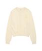 COVERNAT WOMAN Basic Round Wool Knit Cardigan Ivory