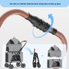 Bello Foldable Pet Stroller: One-Button Folding Cat and Small Dog Double-Layer Travel Stroller for Bichon.