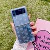 Do Samsung Z Flip 4 Case Laser Love przezroczysty składany futerał na telefon do Samsung Z Flip 3 5g Zflip4 odporna na wstrząsy twarda tylna pokrywa