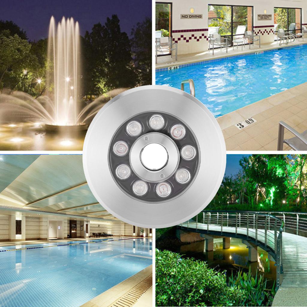 AC12V LED Underwater Lamp IP68 Waterproof Pool Light for Fountain Swimming Pool 9W White