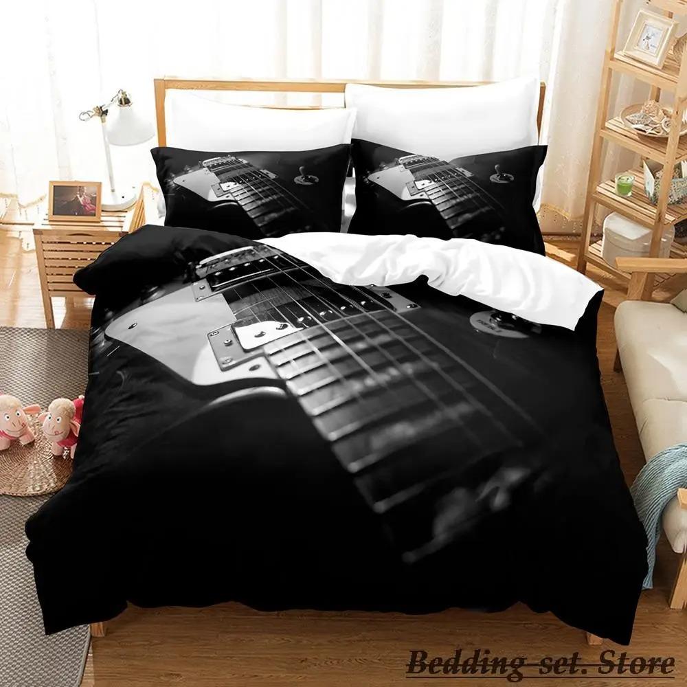 Fire Guitar Bedding Set Single Twin Full Queen King Size Bed Set Adult Kid Bedroom Duvetcover Sets Anime Parure De Lit Bed