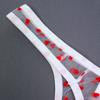 Herren String Tiefsitzend Perspektive Herzmuster Slips Mesh-Design Atmungsaktive Unterwäsche